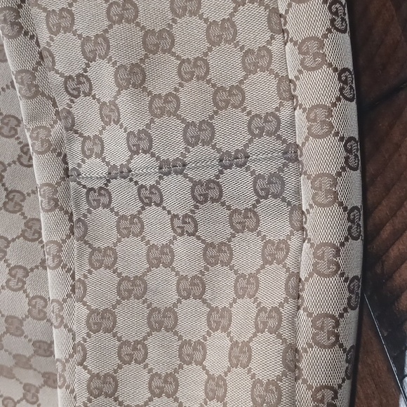 GUCCI Monogram Large Horsebit Chain Hobo Dark Brn - Picture 9 of 9